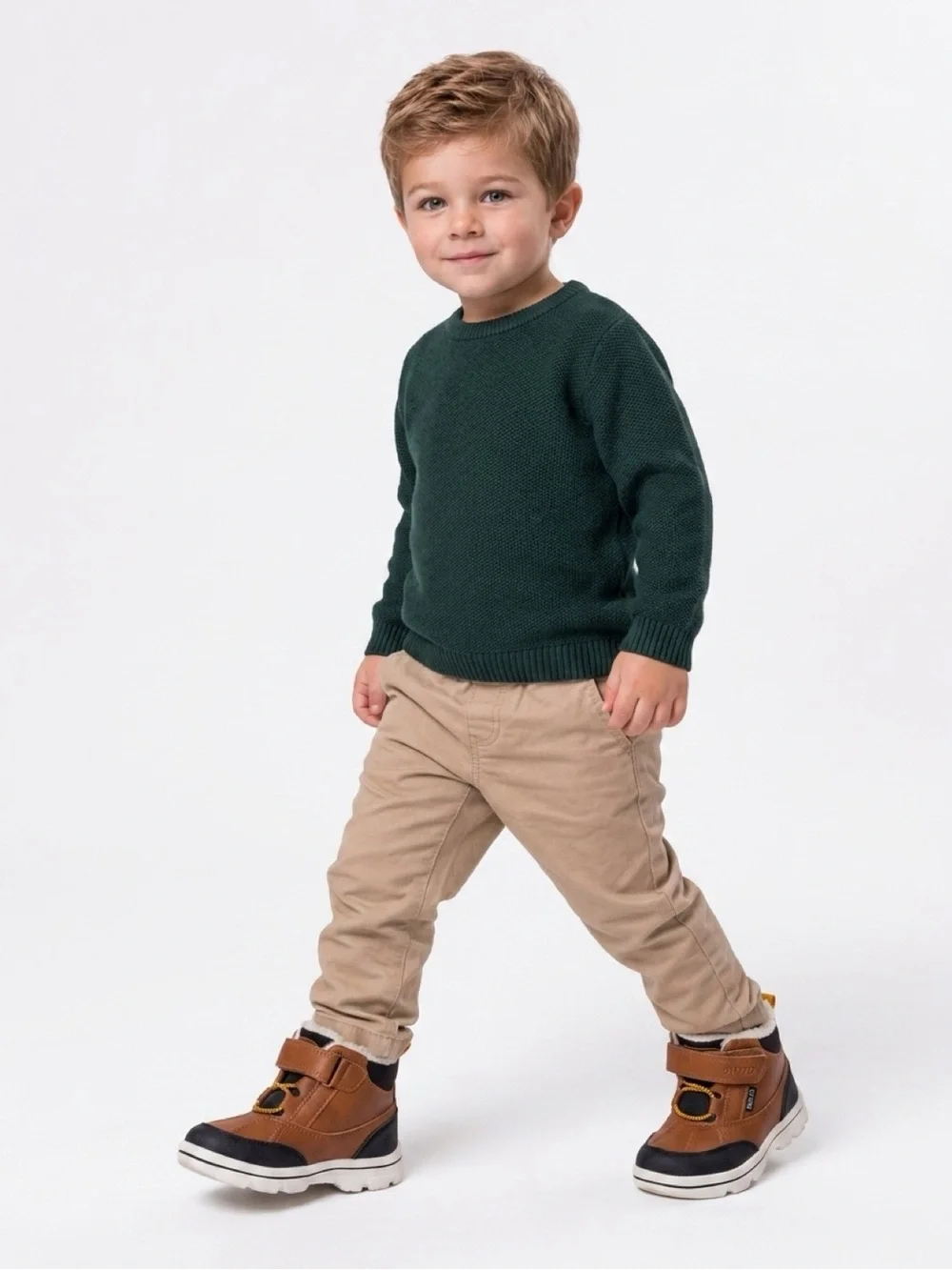 Kids Brown Fleece-Lined Winter Boots - Unbranded size 9